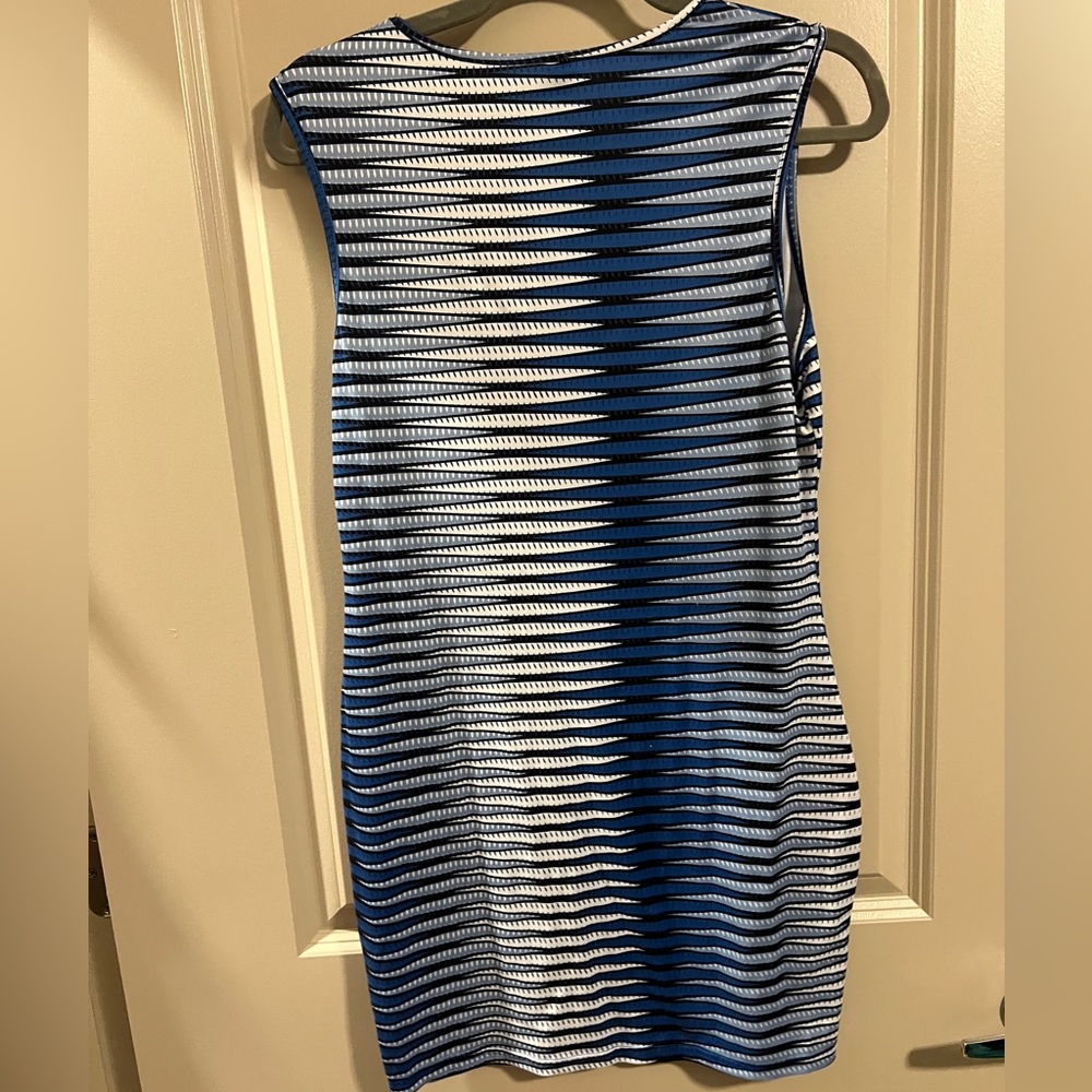 SHEIN Navy and White Striped Mini Dress